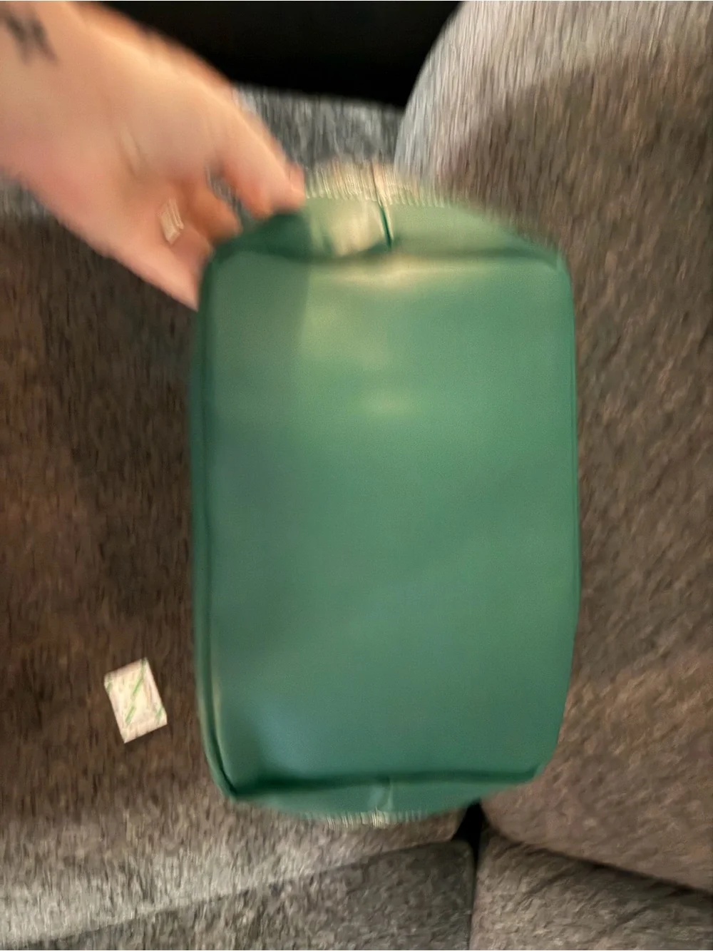 Green Patterned Backpack Tote
